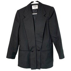 VTG Kasper For A.S.L. Sz 6 Petite Womens Black Blazer Jacket EUC 7766 Career